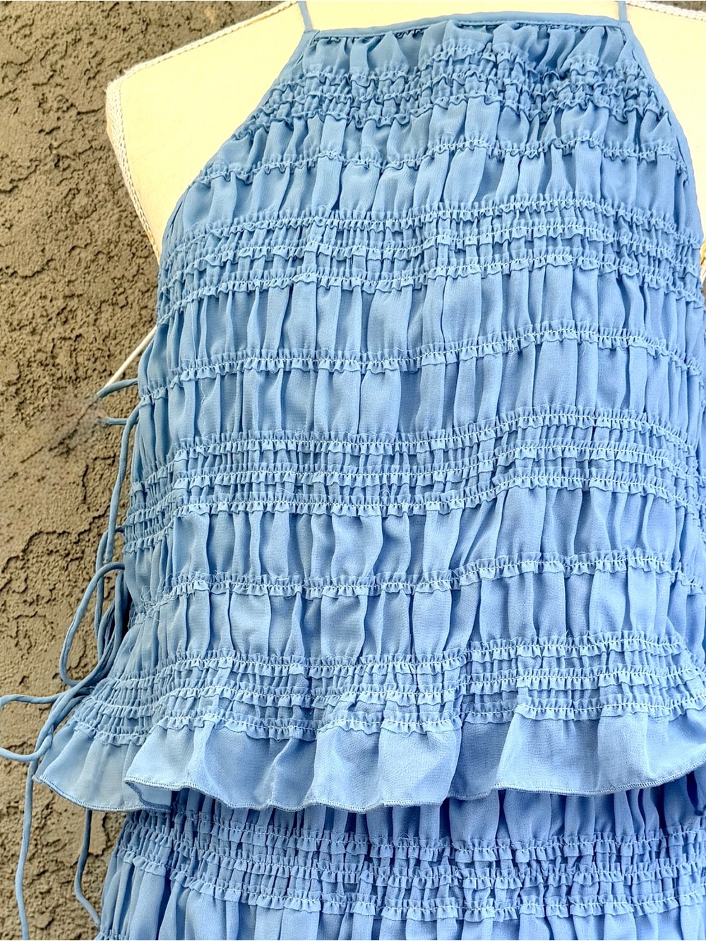 Abercrombie & Fitch Set Ruched Ruffled Halter & Mini Skort Size Large - Picture 12 of 13